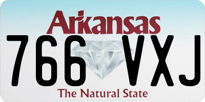 AR license plate 766VXJ