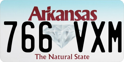 AR license plate 766VXM