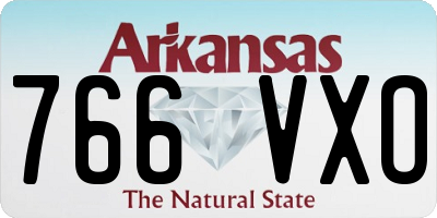AR license plate 766VXO