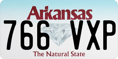 AR license plate 766VXP