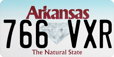 AR license plate 766VXR