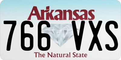 AR license plate 766VXS