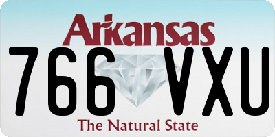 AR license plate 766VXU