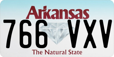AR license plate 766VXV