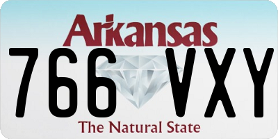 AR license plate 766VXY