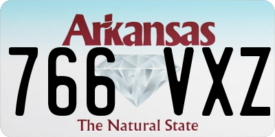 AR license plate 766VXZ