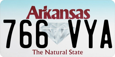 AR license plate 766VYA