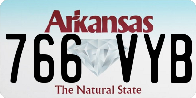 AR license plate 766VYB