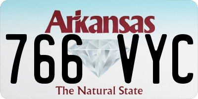 AR license plate 766VYC