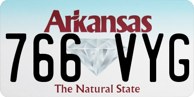 AR license plate 766VYG