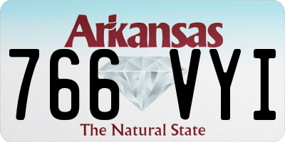 AR license plate 766VYI