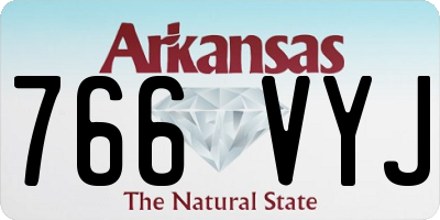 AR license plate 766VYJ