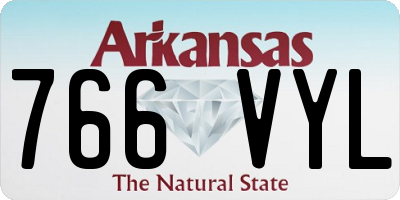 AR license plate 766VYL