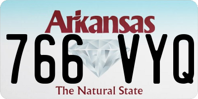 AR license plate 766VYQ