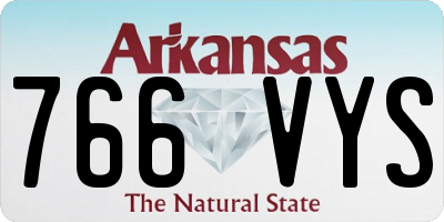 AR license plate 766VYS