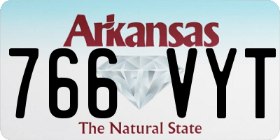 AR license plate 766VYT