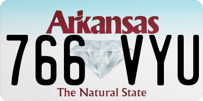 AR license plate 766VYU