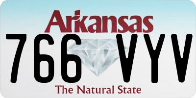 AR license plate 766VYV
