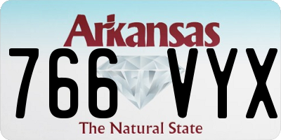 AR license plate 766VYX