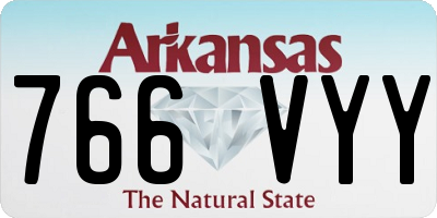 AR license plate 766VYY
