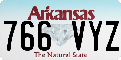 AR license plate 766VYZ