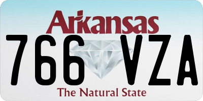 AR license plate 766VZA