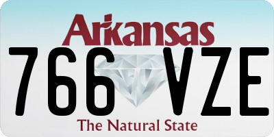 AR license plate 766VZE