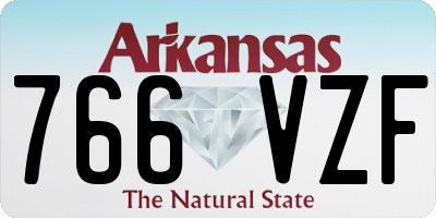 AR license plate 766VZF