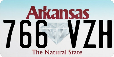 AR license plate 766VZH
