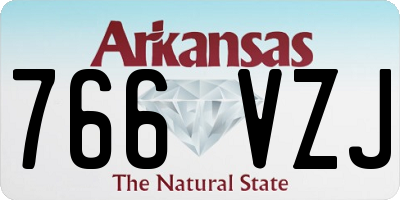 AR license plate 766VZJ