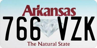 AR license plate 766VZK