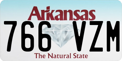 AR license plate 766VZM