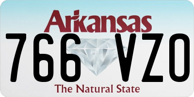 AR license plate 766VZO