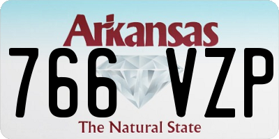 AR license plate 766VZP