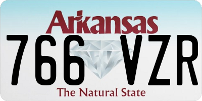 AR license plate 766VZR