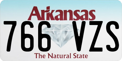 AR license plate 766VZS