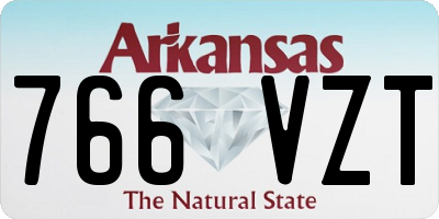 AR license plate 766VZT