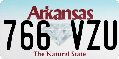AR license plate 766VZU