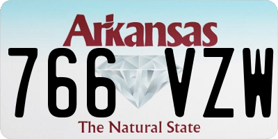 AR license plate 766VZW
