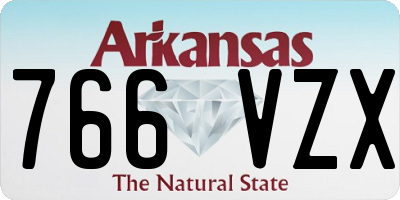 AR license plate 766VZX