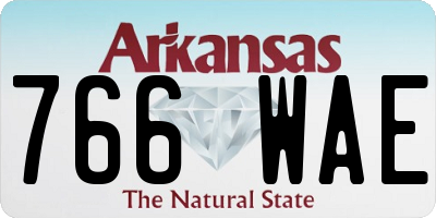 AR license plate 766WAE
