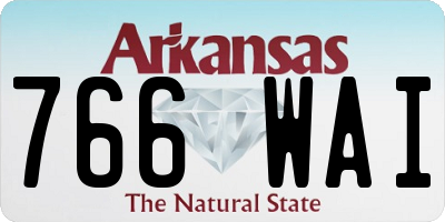 AR license plate 766WAI