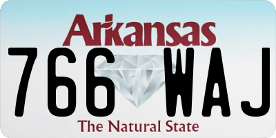 AR license plate 766WAJ