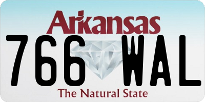 AR license plate 766WAL