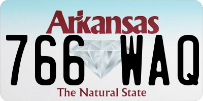 AR license plate 766WAQ