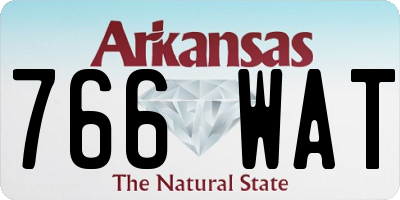 AR license plate 766WAT