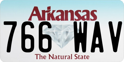 AR license plate 766WAV