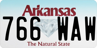 AR license plate 766WAW