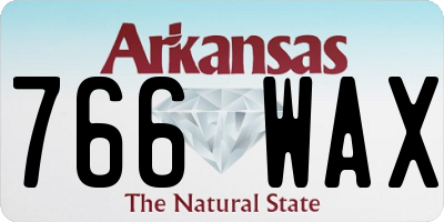 AR license plate 766WAX