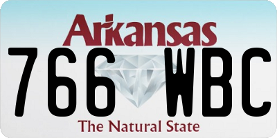 AR license plate 766WBC